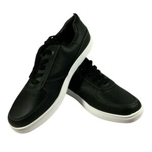 Weatherproof Vintage Mens‎ Black Memory-foam Leather Sneakers Shoes Size 11